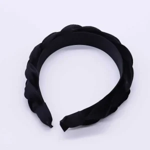 SOUL Accessories Black Velvet Plaited Hairband* Hair Bands