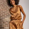 Pala D'oro Sport Blair Sleeveless Top In Bronze*Women Tops & Blouses