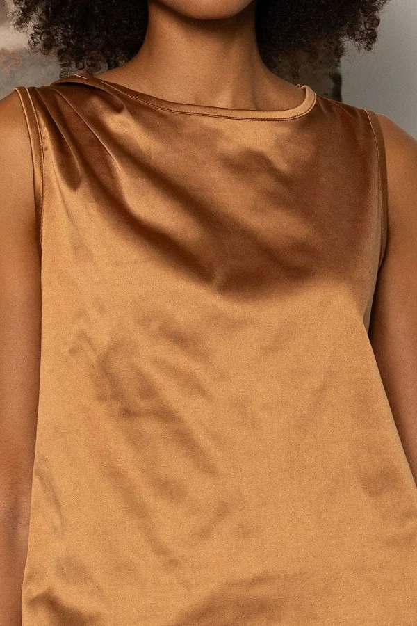 Pala D'oro Sport Blair Sleeveless Top In Bronze*Women Tops & Blouses