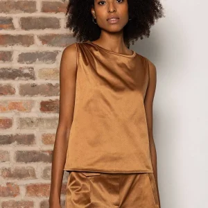 Pala D'oro Sport Blair Sleeveless Top In Bronze*Women Tops & Blouses