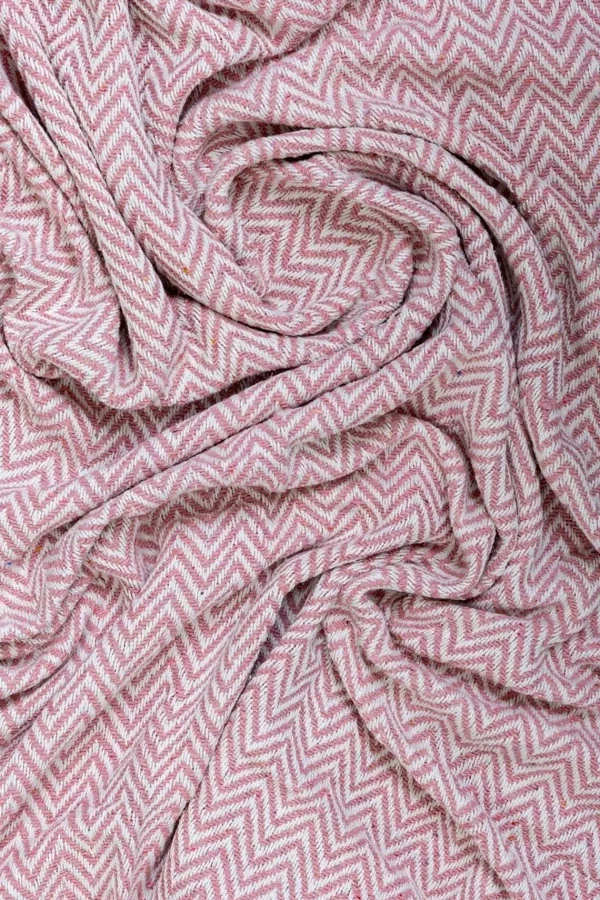 Carraig Donn Dwell Blake Pink Cotton Throw* Homeware