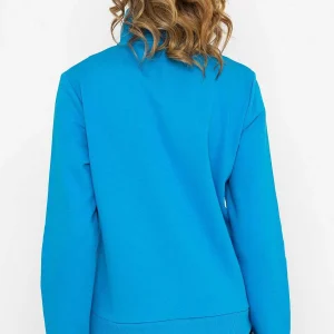 Kelly & Grace Weekend Blue 1/4 Zip Pocket Sweatshirt*Women Hoodies & Sweatshirts