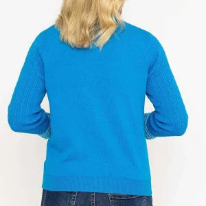 Voulez Vous Blue Cable Knit Sweater With Shirt Collar*Women Jumpers & Cardigans