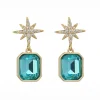 Knight & Day Blue Crystal Star Earrings* Earrings