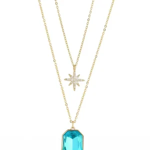 Knight & Day Blue Crystal Star Necklace* Necklaces