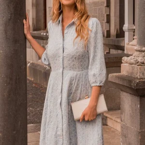 Rowen Avenue Blue Floral Embroidery Dress*Women Dresses & Jumpsuits
