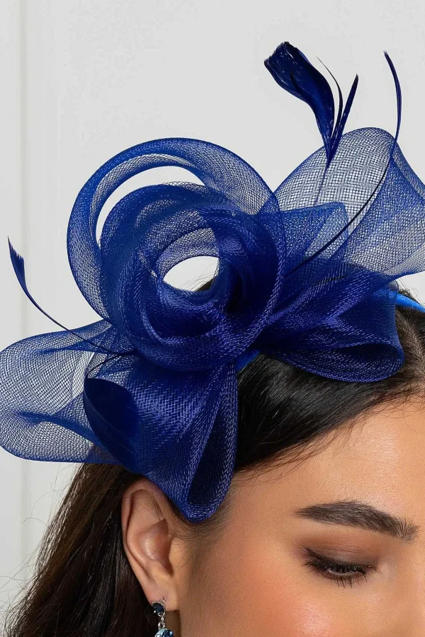 SOUL Accessories Blue Hairband Fascinator With Feathers* Fascinators