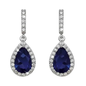 Tipperary Crystal Jewellery Blue Pear Shape Earrings* Boxed Gifts