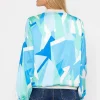 Pala D'oro Blue Printed Bomber Jacket*Women Coats & Jackets