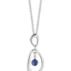 Newbridge Silverware Jewellery Blue Stone Droplet Pendant* Boxed Gifts