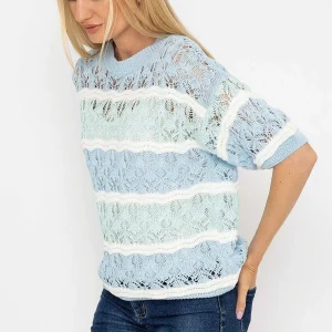 Pala D'oro Blue Stripe Knit Jumper*Women Jumpers & Cardigans