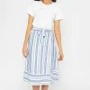 Rowen Avenue Blue Stripe Midi Skirt With Tie*Women Skirts & Shorts