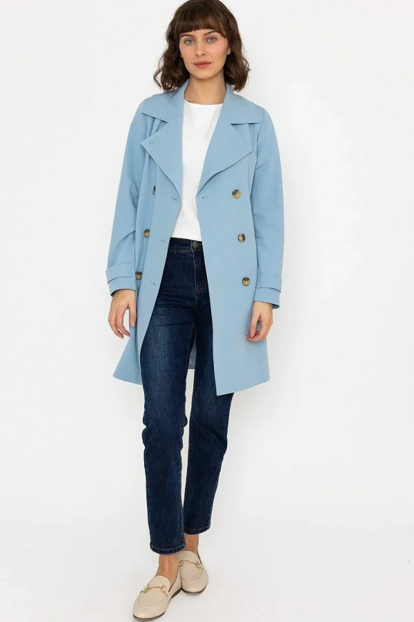 Rowen Avenue Blue Trench Coat*Women Coats & Jackets