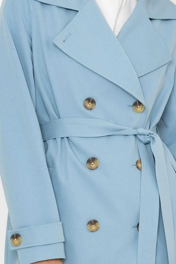 Rowen Avenue Blue Trench Coat*Women Coats & Jackets