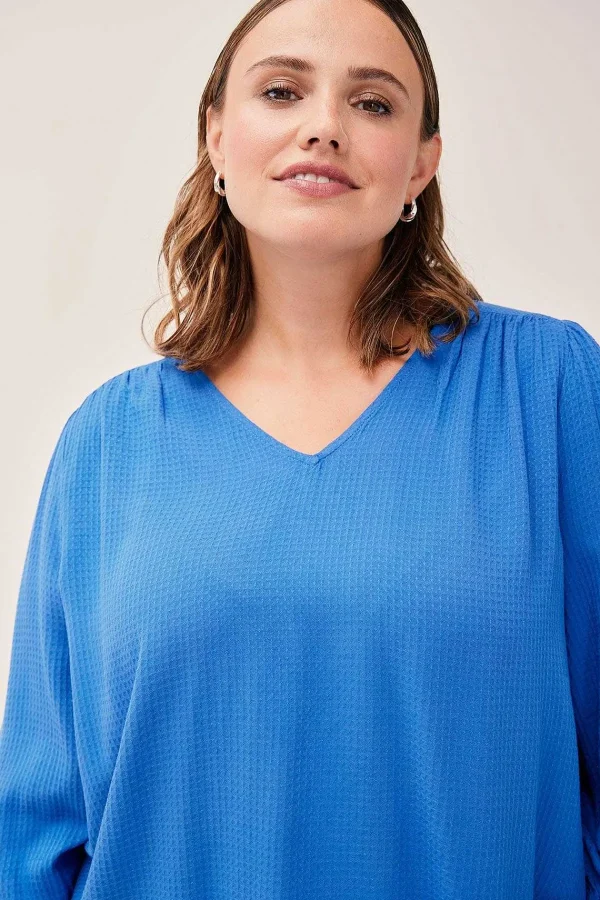 Simple Wish Blue Viscose Top*Women Tops & Blouses
