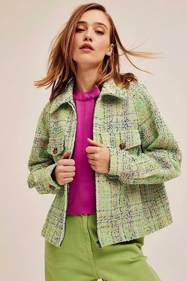 Cks Fashion Boa Jacket In Green*Women Coats & Jackets