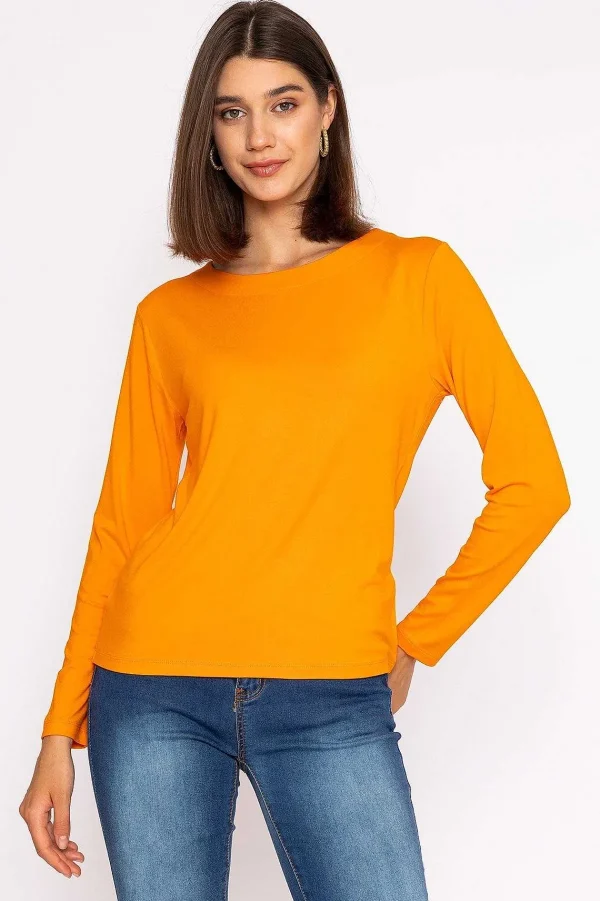 Kelly & Grace Weekend Boat Neck Top In Orange*Women Tops & Blouses