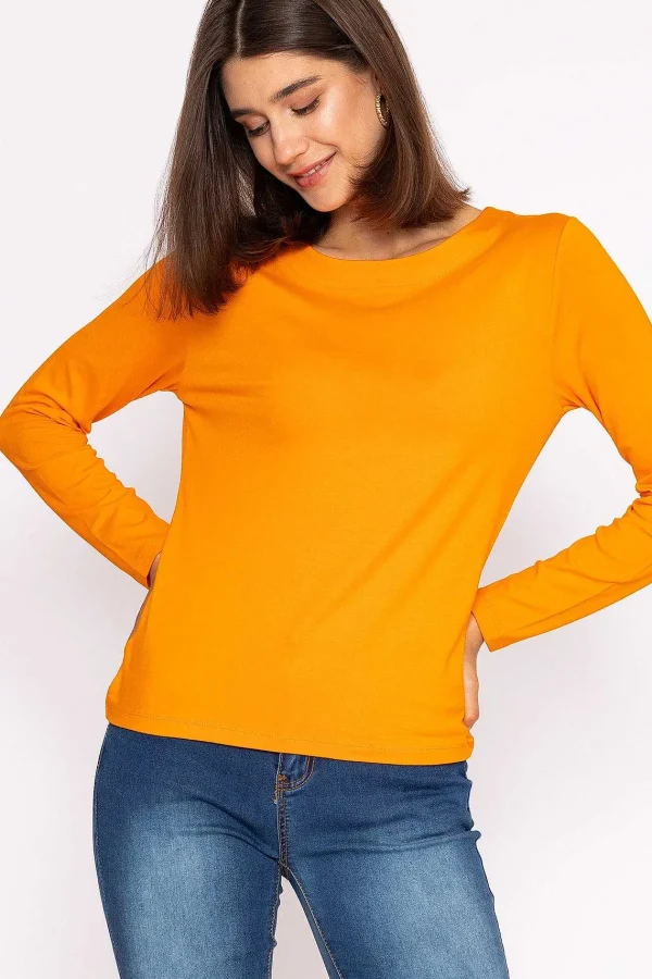 Kelly & Grace Weekend Boat Neck Top In Orange*Women Tops & Blouses