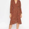 Rowen Avenue Boho Wrap Dress In Rust*Women Dresses & Jumpsuits