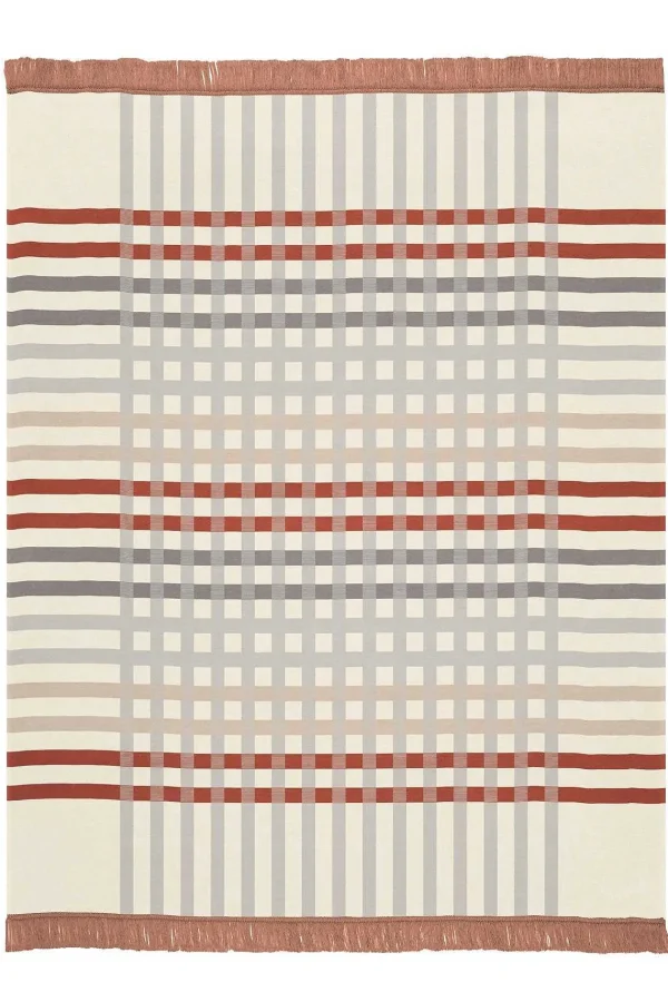 Biederlack Border Check Rust Blanket* Homeware