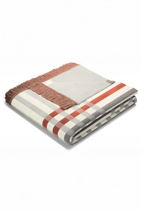 Biederlack Border Check Rust Blanket* Homeware