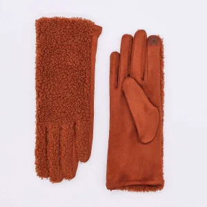 SOUL Accessories Boucle Front Glove In Tan* Gloves