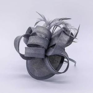 SOUL Accessories Bow Detail Fascinator In Silver* Fascinators