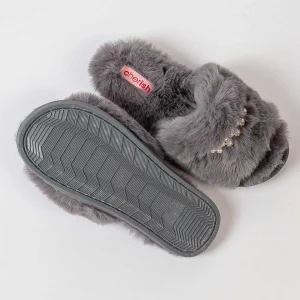 Cherish Accessories Boxed Embellished Slippers In Grey*Women Nightwear