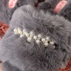 Cherish Accessories Boxed Embellished Slippers In Grey*Women Nightwear