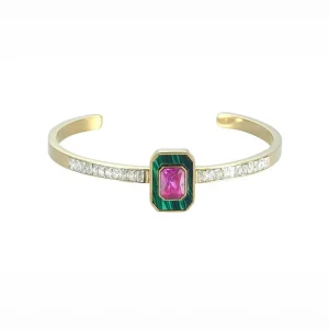 Knight & Day Braelyn Pink And Green Bangle Bracelet* Bracelets