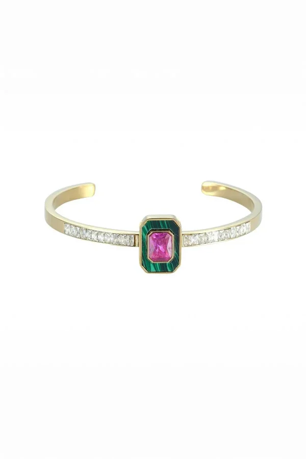 Knight & Day Braelyn Pink And Green Bangle Bracelet* Bracelets