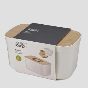 Joseph Joseph Bread Bin With Cutting Board Lid In White* Homeware