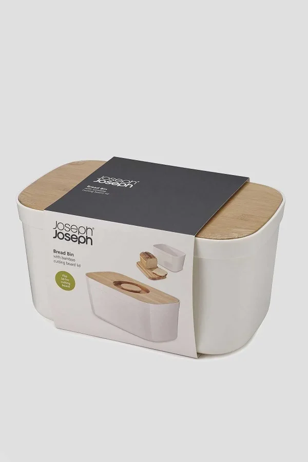 Joseph Joseph Bread Bin With Cutting Board Lid In White* Homeware