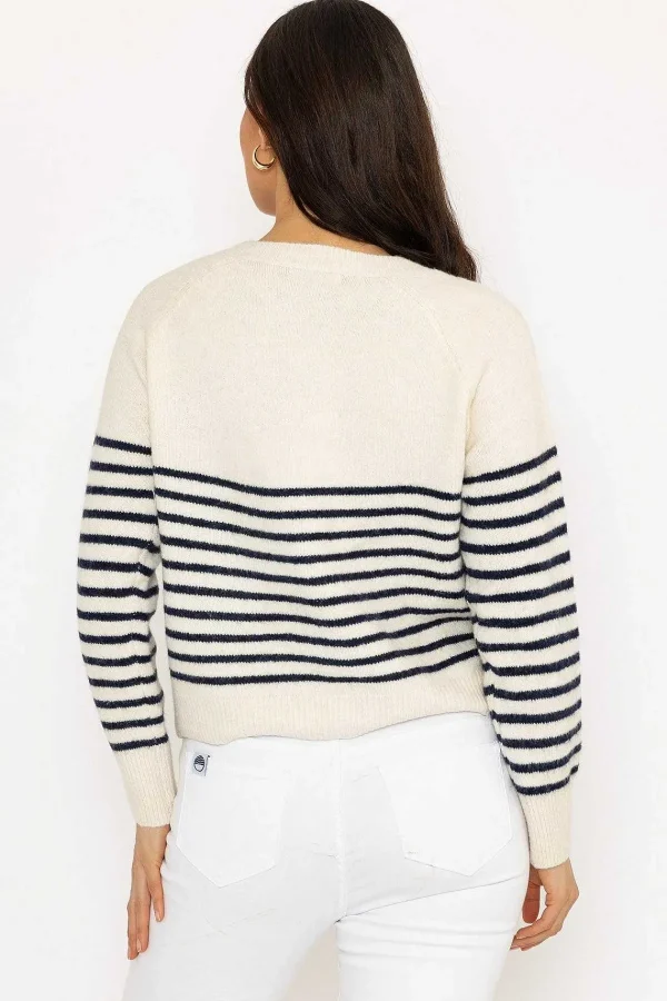 J'aime la Vie Breton Navy Stripe Knit Jumper*Women Jumpers & Cardigans