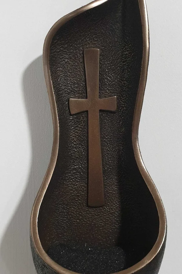 Genesis Bronze Cross Holy Water Font* Homeware