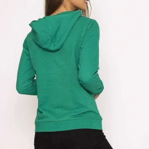 Kelly & Grace Weekend Brooch Detail Hoody In Green*Women Hoodies & Sweatshirts