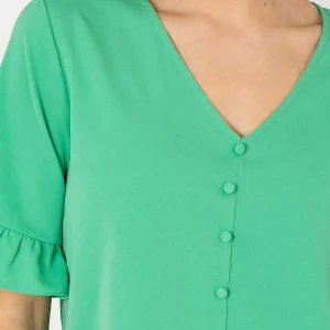 Rowen Avenue Button Blouse In Green*Women Tops & Blouses