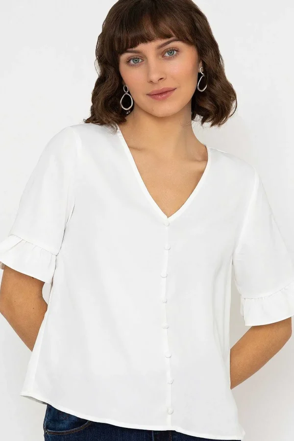 Rowen Avenue Button Blouse In Ivory*Women Tops & Blouses