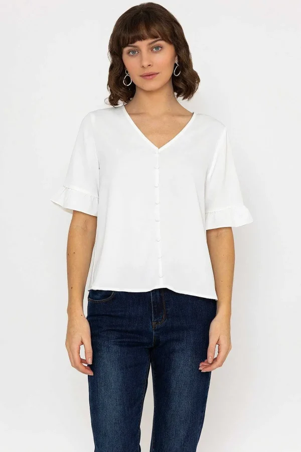 Rowen Avenue Button Blouse In Ivory*Women Tops & Blouses