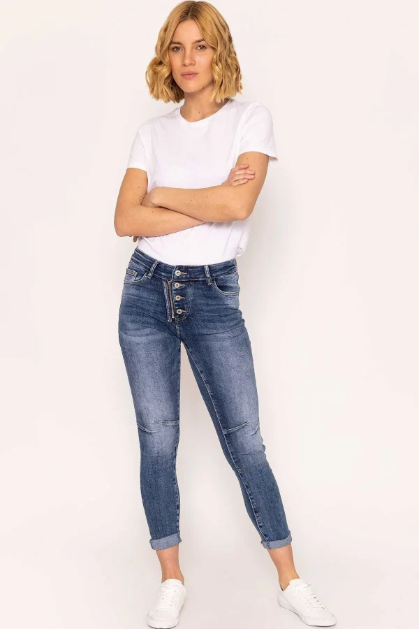 J'aime la Vie Button Detail Jeans In Denim*Women Jeans & Trousers