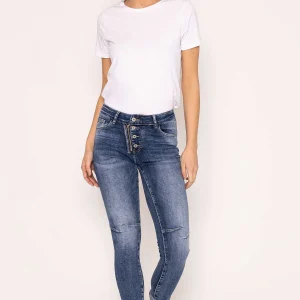 J'aime la Vie Button Detail Jeans In Denim*Women Jeans & Trousers