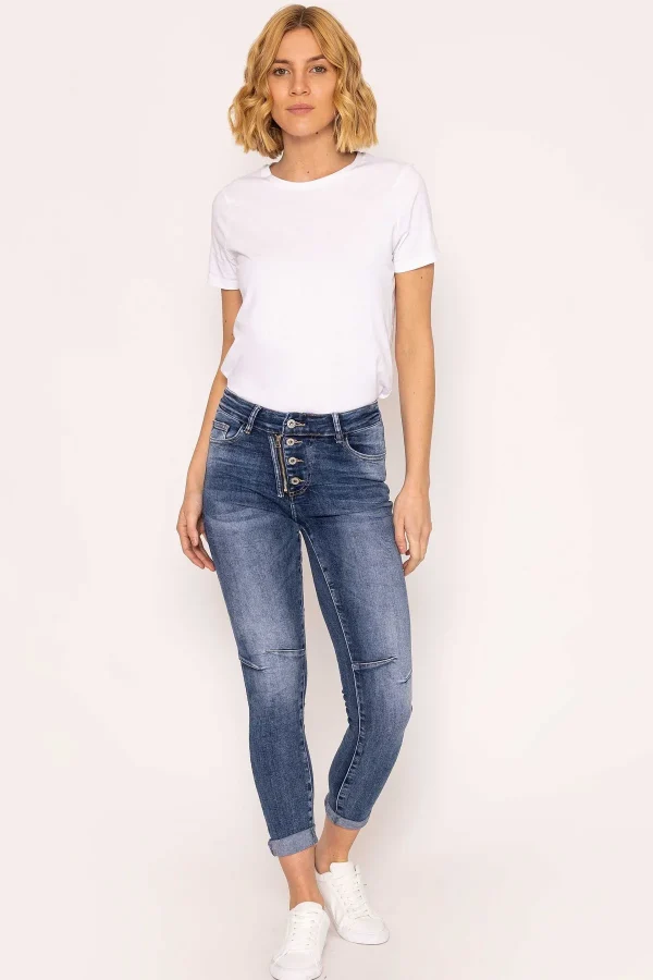 J'aime la Vie Button Detail Jeans In Denim*Women Jeans & Trousers