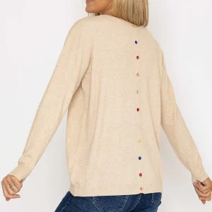 J'aime la Vie Button Detail Knit In Beige*Women Jumpers & Cardigans