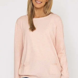 J'aime la Vie Button Detail Knit In Pink*Women Jumpers & Cardigans