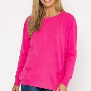 J'aime la Vie Button Detail Knit In Pink*Women Jumpers & Cardigans