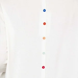 J'aime la Vie Button Detail Knit In White*Women Jumpers & Cardigans