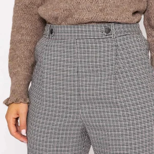 Rowen Avenue Button Detail Tailored Pant In Park Check Print*Women Jeans & Trousers