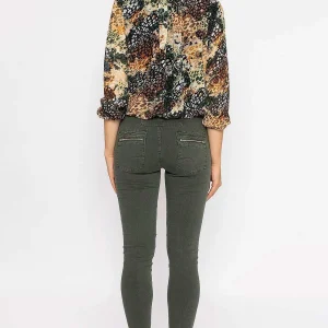 J'aime la Vie Button Front Jeans In Khaki*Women Jeans & Trousers