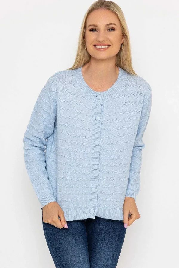 J'aime la Vie Button Up Cardigan In Blue*Women Jumpers & Cardigans