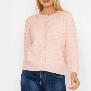 J'aime la Vie Button Up Cardigan In Pink*Women Jumpers & Cardigans